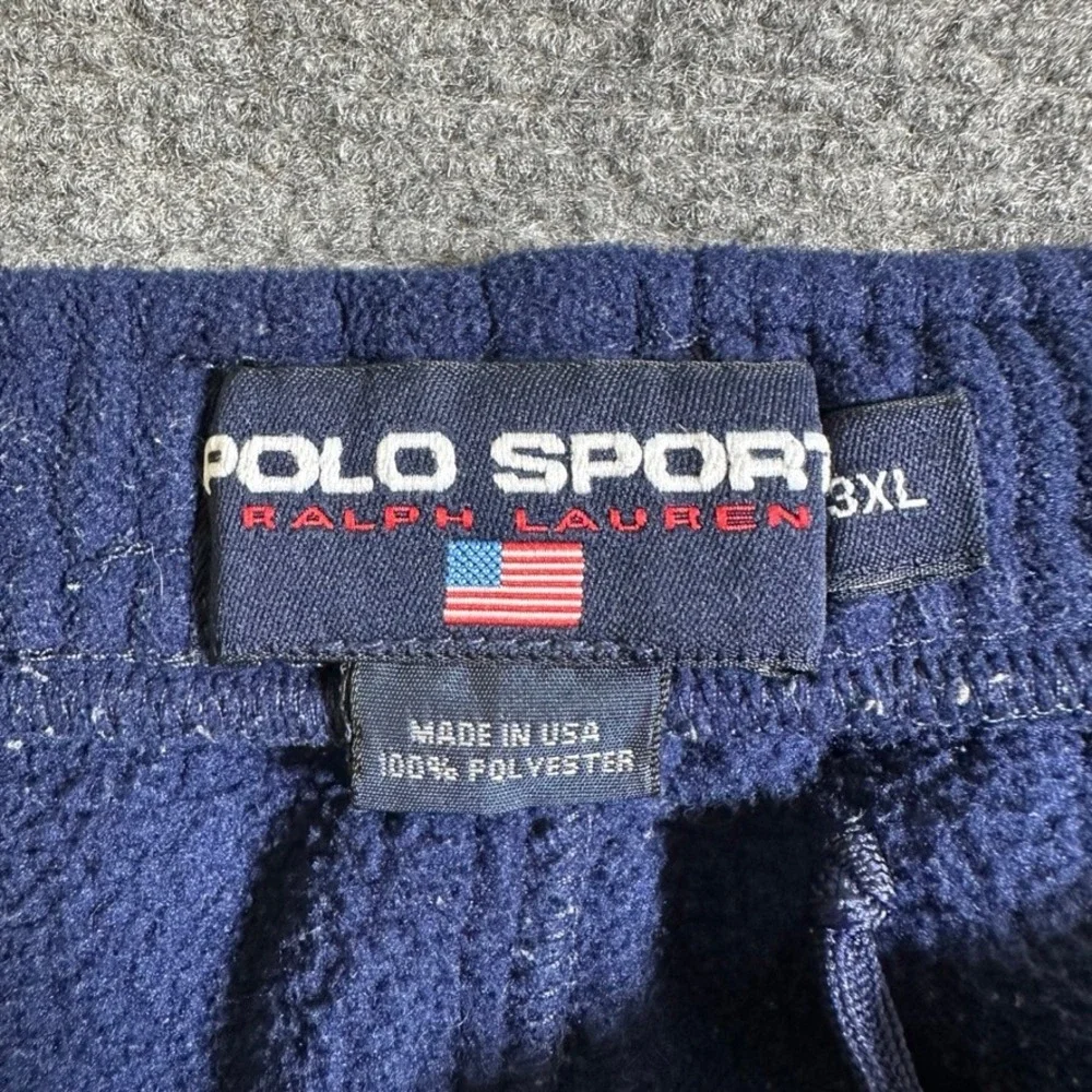 Polo Sport Ralph Lauren Fleece Sweatpants Mens 3XL Navy Blue Vintage USA Made
